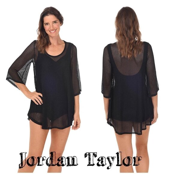 Jordan Taylor Bell Sleeve Chevron Tunic Cover-Up size medium - Picture 1 of 7